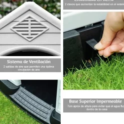 ACCECAN Casa para Mascotas (DX-001) 73,6 x 66,5 x 69,5 cm