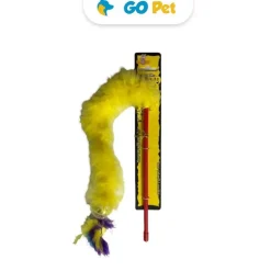ACCECAN Varita para gato con pluma de colores