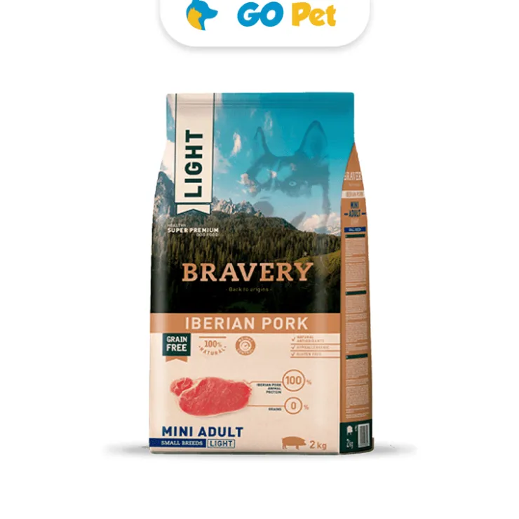 Bravery Light Iberian Pork Mini Adult Small Breeds - Adulto Cerdo Ibérico Light Raza Pequeña y Mini 2 kg