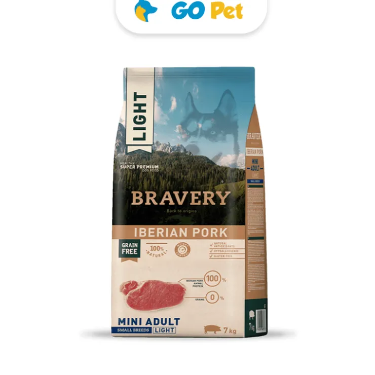 Bravery Light Iberian Pork Mini Adult Small Breeds - Adulto Cerdo Ibérico Light Raza Pequeña y Mini 7 kg