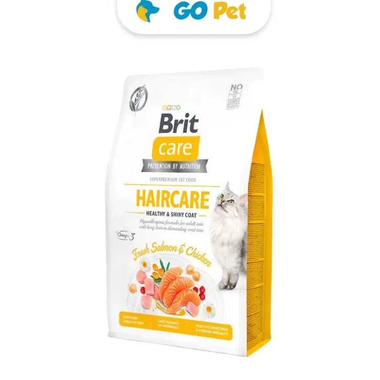 Brit Care Cat Haircare Healthy & Shiny Coat 2 Kg - Adulto - Salmón & Pollo