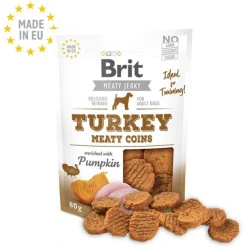 Brit Jerky Turkey Meaty Coins x 80 g - Monedas Carnosas de Pavo