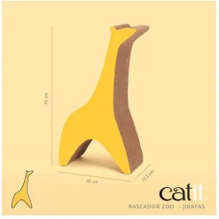 Cat It Zoo Rascador en forma de Jirafa - 40 cm x 22.5 cm x 75 cm