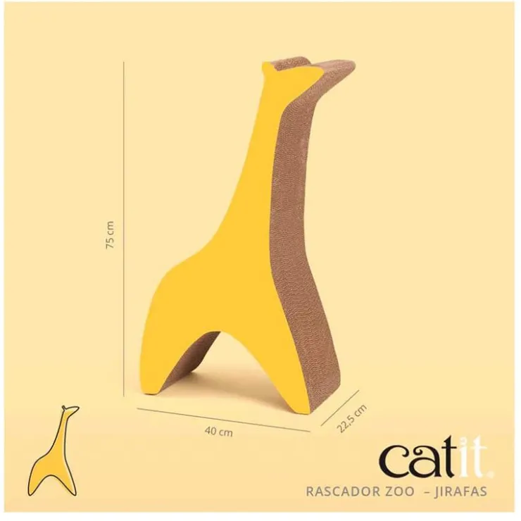 Cat It Zoo Rascador en forma de Jirafa - 40 cm x 22.5 cm x 75 cm