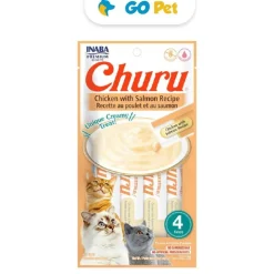 Churu Cat Chicken With Salmon Flavor Recipe - Sabor Pollo y Salmón 14 gr x 4 Tubos