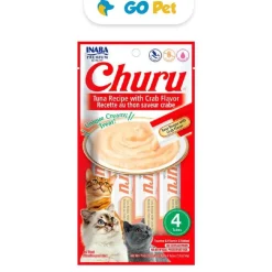 Churu Cat Tuna With Crab Flavor Recipe - Sabor Atún y Cangrejo 14 gr x 4 Tubos