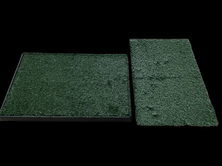 Claws & Paws Baño de Grass Sintético Extra Grande 76 x 51 x 7 cm + 1 Repuesto de Grass Sintético
