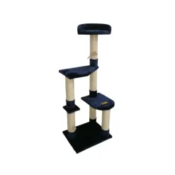 GoPet USA Claws & Paws Gimnasio Rascador para Gato 4 Pisos (56x46x147 cm) - Color Azul