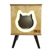 Claws & Paws Mueble Gatuno con Forro de Peluche - Tonalidad Beige