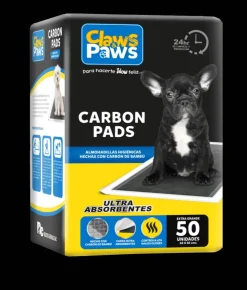 Claws & Paws Pañales x 50 Carbón Pads