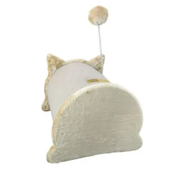Claws & Paws Rascador Cueva de color Beige en forma de Gato 40 x 41 x 35 cm