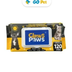 Claws & Paws Toallitas Húmedas de Carbón Activado y Vitamina E x 120 und