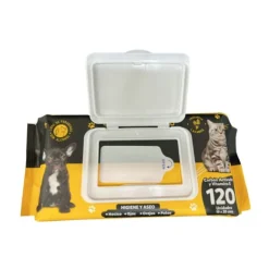 Claws & Paws Toallitas Húmedas de Carbón Activado y Vitamina E x 120 und