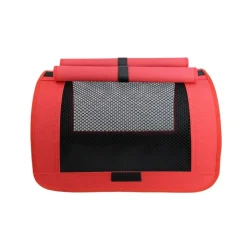 Claws & Paws Transportador de Tela de Color Rojo #3 45 x 24 x 24 cm