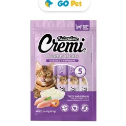 Naturalistic Cremi Cremi Chicken & Shrimp Recipe 12 Gr x 5 Und - Snack para gato sabor Pollo y Camarón
