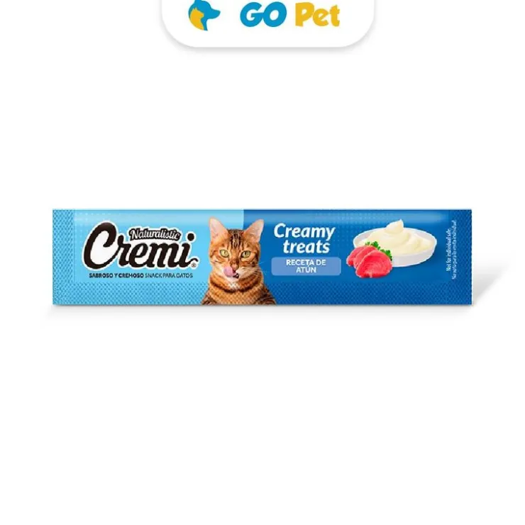 Naturalistic Cremi Cremi Tuna Recipe 12 Gr x 5 Und - Snack para gato sabor Atún
