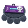 Cute Cat Alfombra Gris en forma de Huella 30 cm x 40 cm