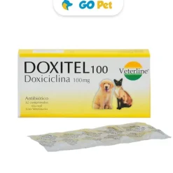 VETERLINE Doxitel 100 / Doxicilina 100 Mg x 1 Blister(8 Und) - Antibiótico para Perros y Gatos