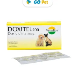 VETERLINE Doxitel 200 / Doxicilina 200 Mg x 1 Blister(8 Und) - Antibiótico para Perros y Gatos