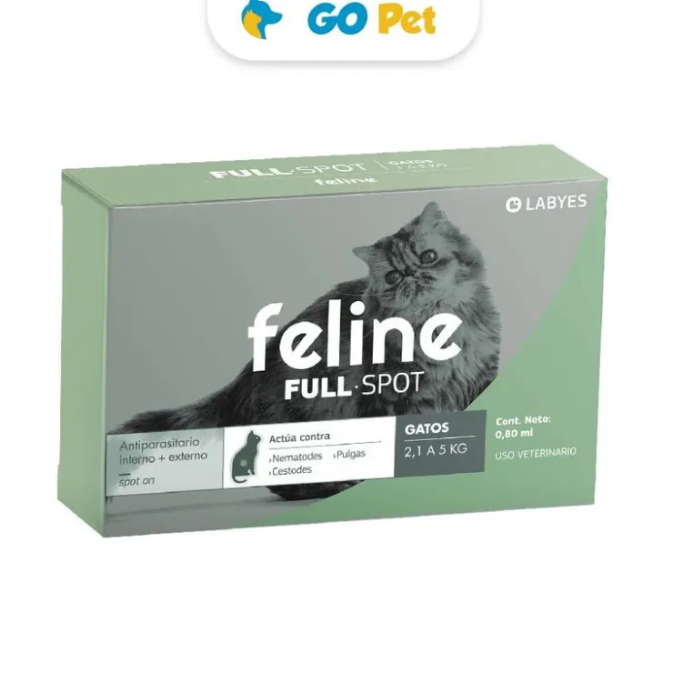 FELINE Full Spot Pipeta para Gato 2.1 - 5 Kg - Antipulgas y antiparasitario
