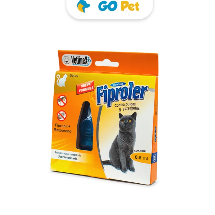 VetlineX Fiproler Pipeta Antipulgas Para Gato 0.5 ml