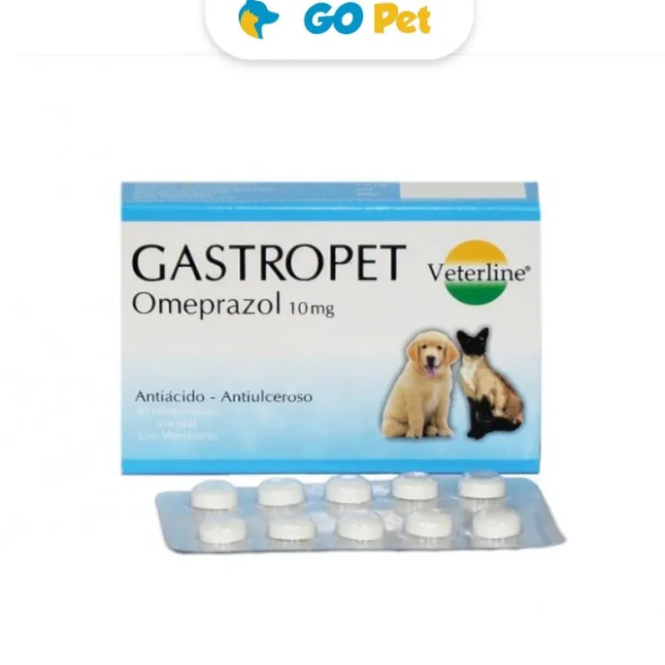 VETERLINE Gastropet 10 mg X 1 Blister (10 und) - Protector Gástrico Para Perros y Gatos
