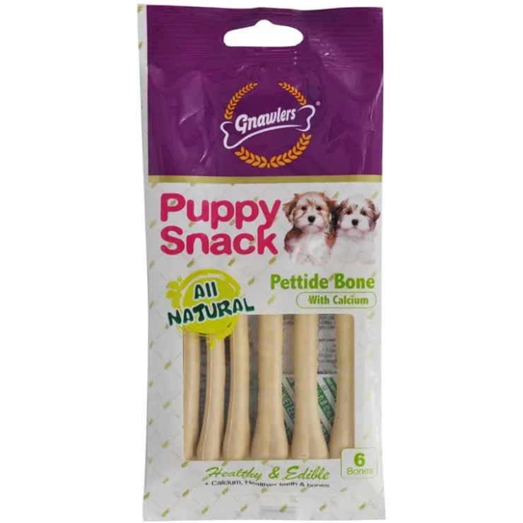 Gnawlers Pettide Bone x 6 und - Hueso con Calcio para Cachorro