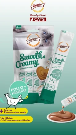 Gnawlers Smooth & Creamy Cat Pollo & Hígado 15 gr x 4 und