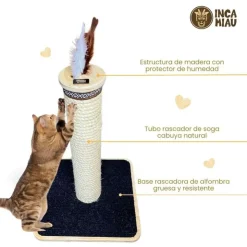 Inca Miau Rascador Kantu de madera