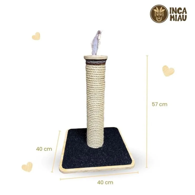Inca Miau Rascador Kantu de madera