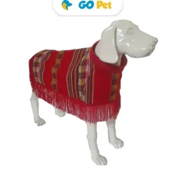 Inkadog Poncho Andino Color Rojo Talla 1 / XS