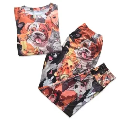 KHURMI Pijama Invierno Collage Pets Damas