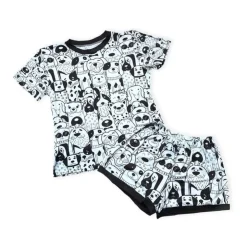 GoPet USA Khurmi Pijama Verano Collage Perros Blanco Damas