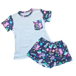 KHURMI Pijama Verano Gato Espacial Damas
