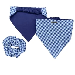 La Plaquita Bandana Personalizable Reversible Azul + Colette