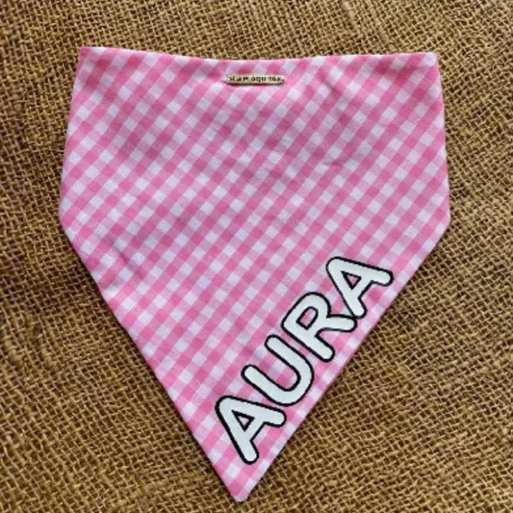 La Plaquita Bandana Personalizable Reversible Azul + Colette