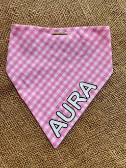 La Plaquita Bandana Personalizable Reversible Celeste + Colette