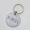 La Plaquita Placa de Identificacion Personalizada Marmol Blanco - Coleccion Naturals
