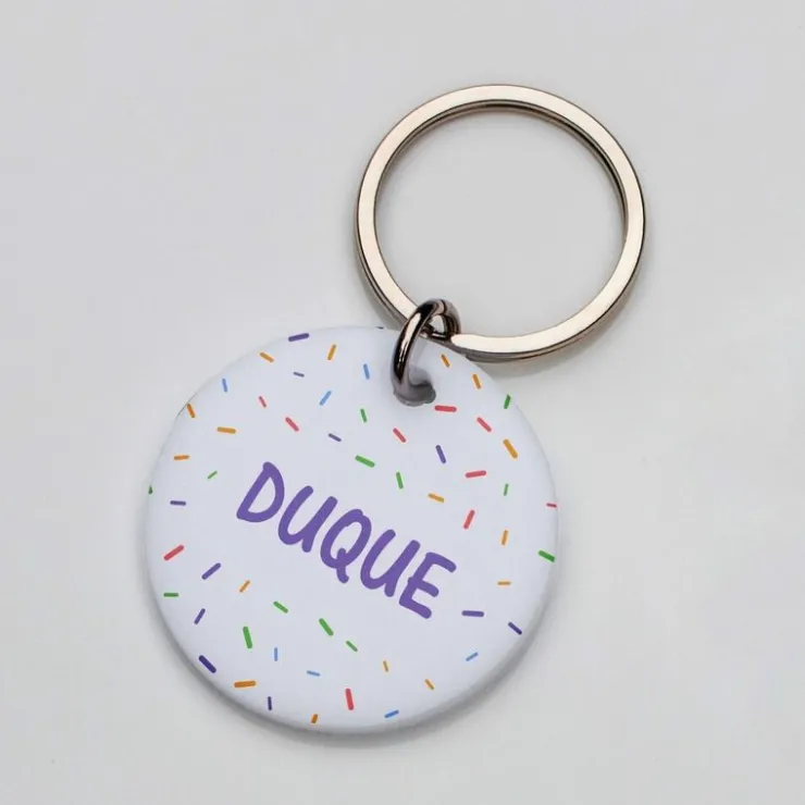 La Plaquita Placa de Identificacion Personalizada Confetti - Coleccion de Verano