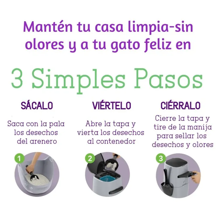 LITTER GENIE Pail - Contenedor de Desechos de Gatos