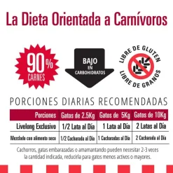 LIVELONG Paté para Gatos - Delicias de Carne 156 Gr