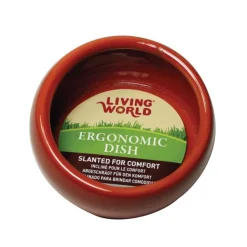 Living World Plato Ergonómico Cerámico Grande Rojo