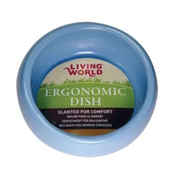Living World Plato Ergonómico Cerámico Grande Azul