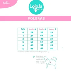 LOLALU PETS Polera Lettering
