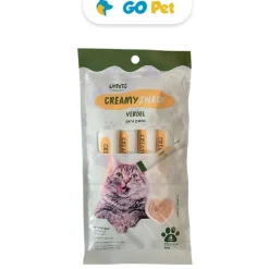 LOPETS Creamy Snack Verdel para Gatos 15 Gr x 4 Und