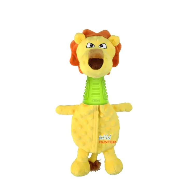 GIGWI Ludipek Juguete para Perros Lion-Plush con Cuello TPR