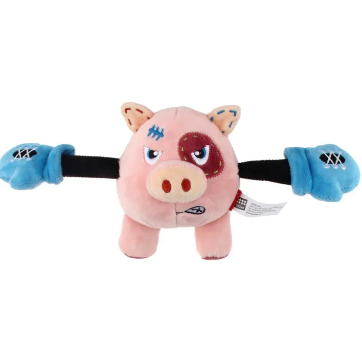 GIGWI Ludipek Rock Zoo King Boxer Pig con Squeaker