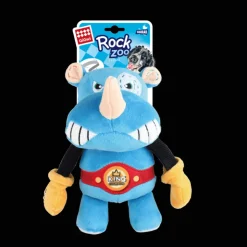 GIGWI Ludipek Rock Zoo King Boxer Rhino con Squeaker