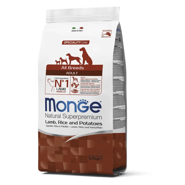 MONGE Adulto Cordero, Arroz y Papa 2.5 kg
