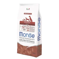 MONGE Adulto Cordero, Arroz y Papa 12 kg